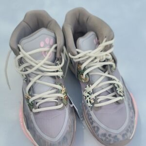 Nike Sneakers in Gray and Pink with Leopard Accents